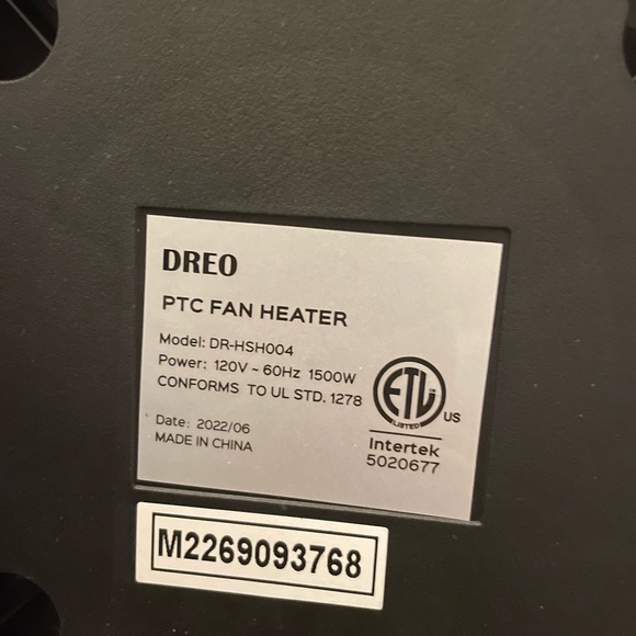 Dreo Atom One Space Heater DR-HSH004 - Picture 6 of 6